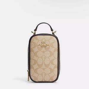 Eva Phone Crossbody In Blocked Signature Canvas